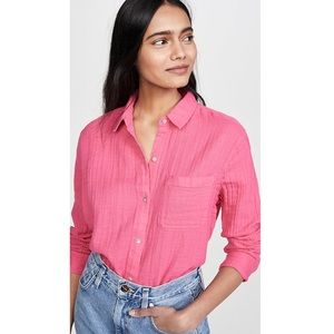 Rails Ellis Hibiscus Button Down Pink Small